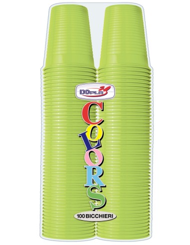BICCHIERI 200CC VERDE ACIDO 100PZ - L'Officina delle feste
