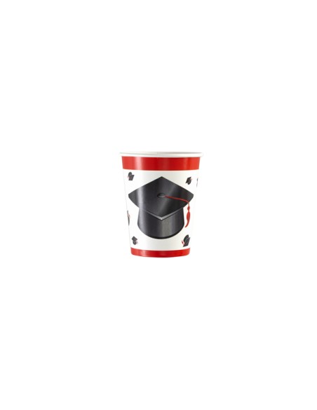 BICCHIERI 250CC CAPPELLO LAUREA 8PZ - L'Officina delle feste BICCHIERI 250CC CAPPELLO LAUREA 8PZ - L'Officina delle feste