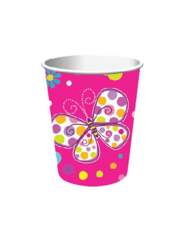 BICCHIERI PZ. 8 BUTTERFLY SPARKLE - L'Officina delle feste