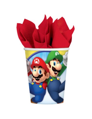 BICCHIERI SUPER MARIO BROS CM. 18 PZ. 8 - L'Officina delle feste
