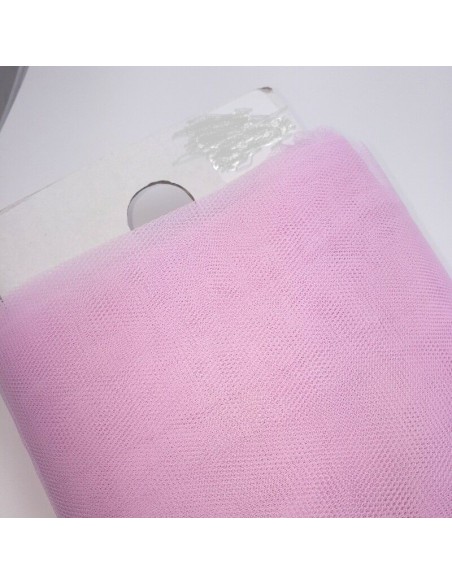 BOBINA TULLE 150X25MT ROSA - L'Officina delle feste