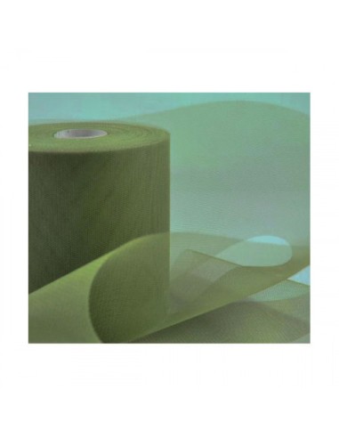 BOBINA TULLE CM 12.5X100MT VERDE MUSCHIO - L'Officina delle