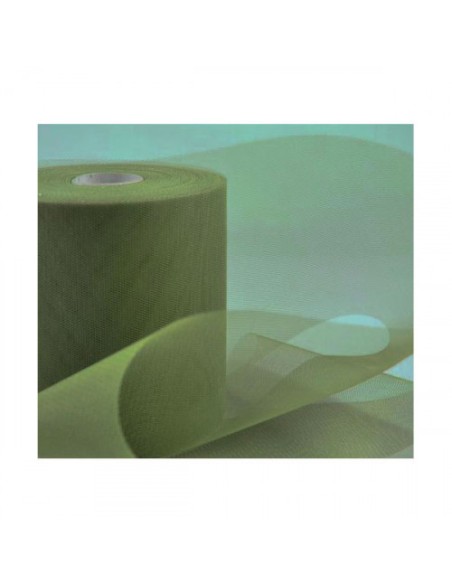 BOBINA TULLE CM 12.5X100MT VERDE MUSCHIO - L'Officina delle