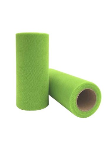 BOBINA TULLE CM 25X100MT VERDE ACIDO - L'Officina delle feste