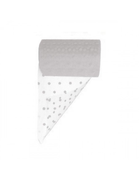 BOBINA TULLE POIS CM 12.5X25MT BIANCO - L'Officina delle feste