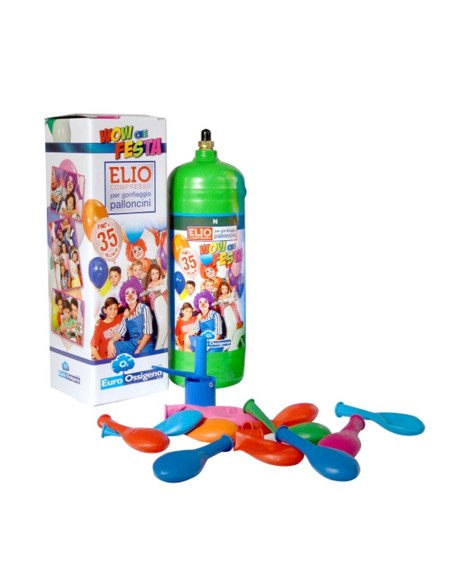 BOMBOLA ELIO X 35 PALLONCINI 9"1,7 LT + 35 PALLONCINI LATTICE -