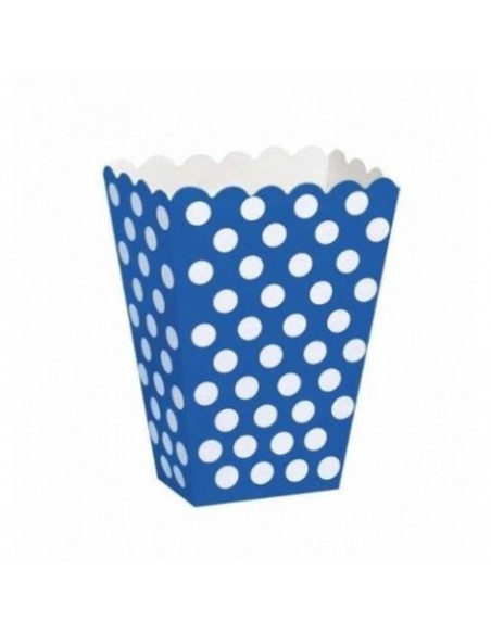 BOX POP CORN BLUETTE POIS PZ.8 CM.16X14 - L'Officina delle feste