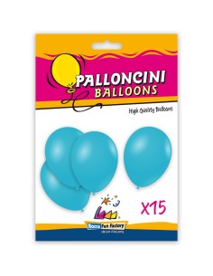 BUSTA 15 PALLONI LATTICE 12" CELESTE 30CM - L'Officina delle 2