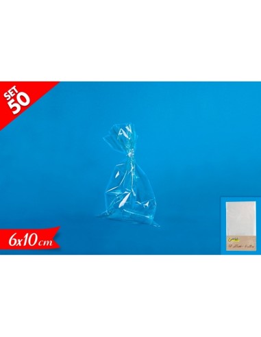 BUSTE NEUTRE CRYSTAL 6x10CM 50PZ - L'Officina delle feste