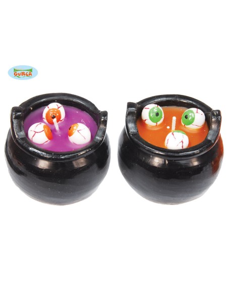 CANDELA CALDERONE CON OCCHI 8 CM. - L'Officina delle feste