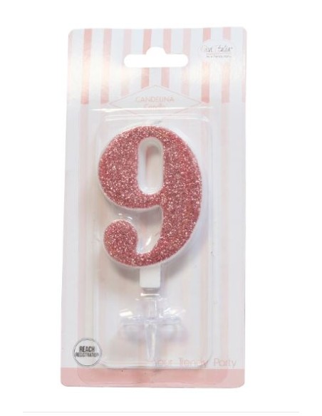 CANDELA GLITTER ROSA GOLD N° 9 CM. 9,5 H. - L'Officina delle CANDELA GLITTER ROSA GOLD N° 9 CM. 9,5 H. - L'Officina delle