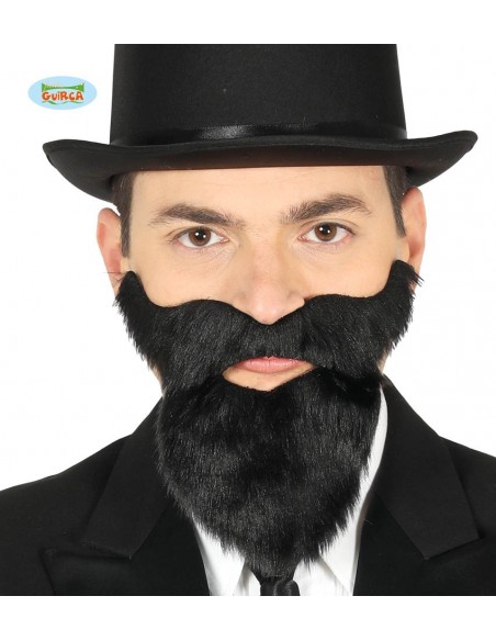 BARBA E BAFFI NERI LUNGHI C/ADESIVO