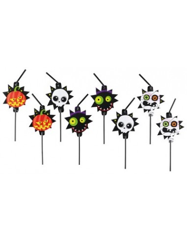 CANNUCCE HALLOWEEN 8PZ ASSORTITI - L'Officina delle feste