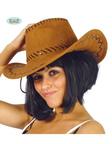 CAPPELLO CAWBOY MARRONE CUOIO - L'Officina delle feste