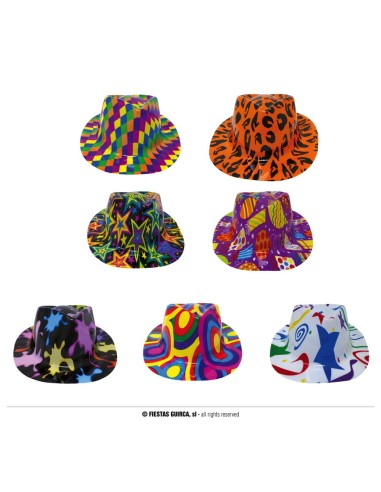 CAPPELLO GANGSTER MULTICOLOR PLASTICA 1PZ - L'Officina delle