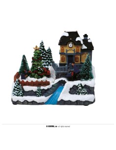 CARILLON PAESAGGIO MUSICALE LUCI E SUONI 21X16CM - L'Officina 2