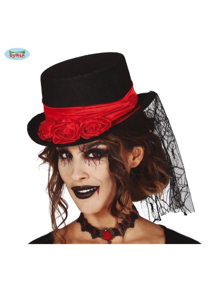 CILINDRO VAMPIRA IN FELTRO E PIZZO - L'Officina delle feste