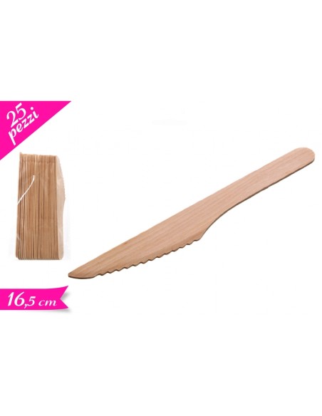 COLTELLO BAMBU' 25PZ LEGNO 15CM - L'Officina delle feste