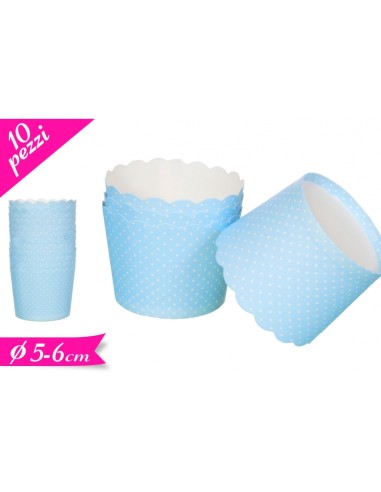 COPPETTE IN CARTA POIS CELESTE 10PZ H. 4,5 CM - L'Officina