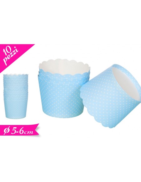 COPPETTE IN CARTA POIS CELESTE 10PZ H. 4,5 CM - L'Officina