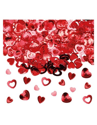 CORIANDOLI FOIL CUORI ROSSI METAL GR.15 - L'Officina delle feste