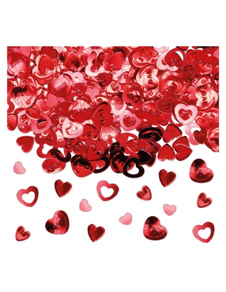 CORIANDOLI FOIL CUORI ROSSI METAL GR.15 - L'Officina delle feste