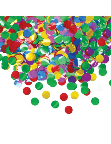 CORIANDOLI FOIL TONDI DIAM. CM. 2 ASSORT. METAL GR.50 -