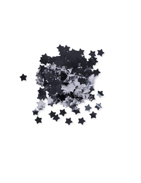CORIANDOLI IN FOIL STELLE DIAM.2CM NERE METAL GR.50 -