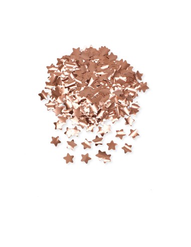 CORIANDOLI IN FOIL STELLE DIAM.2CM ROSA GOLD METAL GR.50 -