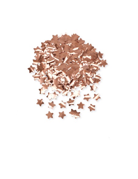 CORIANDOLI IN FOIL STELLE DIAM.2CM ROSA GOLD METAL GR.50 -