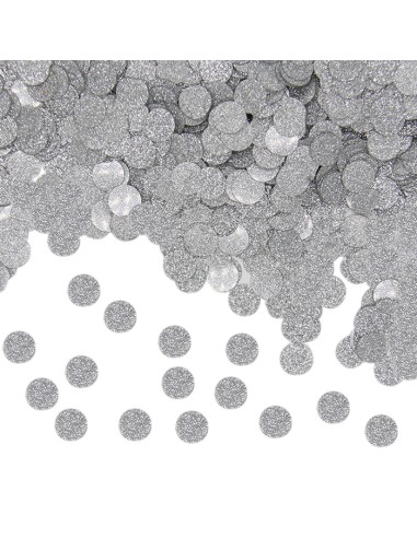 CORIANDOLI PLASTICA DIAM. CM.1 ARGENTO GLITTER GR.20 -