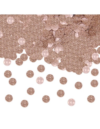 CORIANDOLI PLASTICA DIAM. CM.1 ROSA GOLD GLITTER GR.20 -