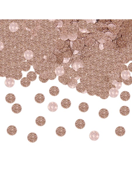 CORIANDOLI PLASTICA DIAM. CM.1 ROSA GOLD GLITTER GR.20 -