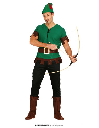 COSTUME BRIGANTE ROBIN ADULTO UOMO TG. L 50-52 - L'Officina