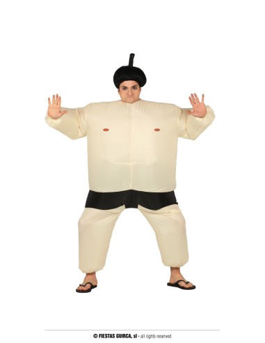 COSTUME LOTTATORE DI SUMO GONFIABILE TG. L 52-54 - L'Officina