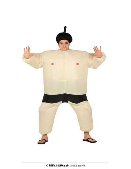 COSTUME LOTTATORE DI SUMO GONFIABILE TG. L 52-54 - L'Officina