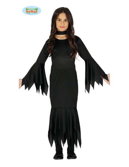 COSTUME MORTICIA BIMBA TAGLIA 10-12 ANNI - L'Officina delle
