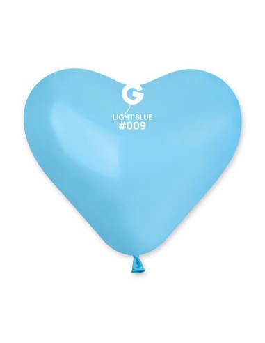 CUORE LATTICE 10" PZ.100 CELESTE 25CM - L'Officina delle feste