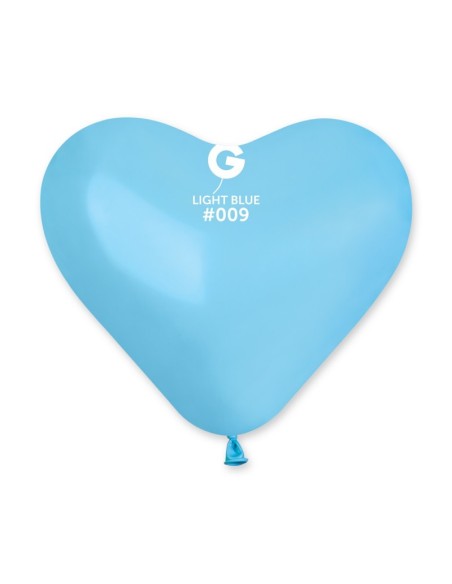 CUORE LATTICE 6" PZ.100 CELESTE 16CM - L'Officina delle feste