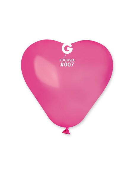 CUORE LATTICE 6" PZ.100 FUXIA 16CM - L'Officina delle feste