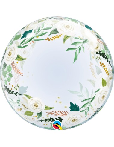 DECO BUBBLE 24" FLOREALE CON ROSE 61CM - L'Officina delle feste