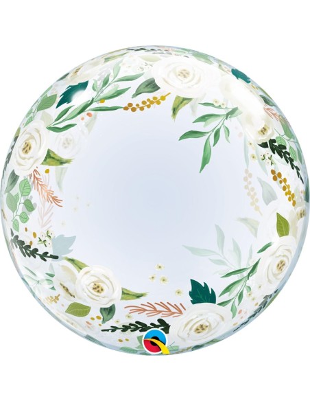 DECO BUBBLE 24" FLOREALE CON ROSE 61CM - L'Officina delle feste