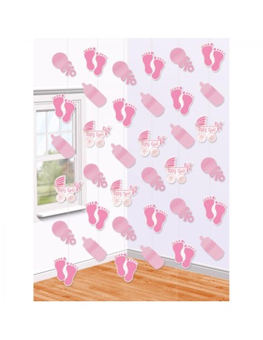 DECORAZIONE BABY GIRL PZ.6 FILI PENDENTI - L'Officina delle