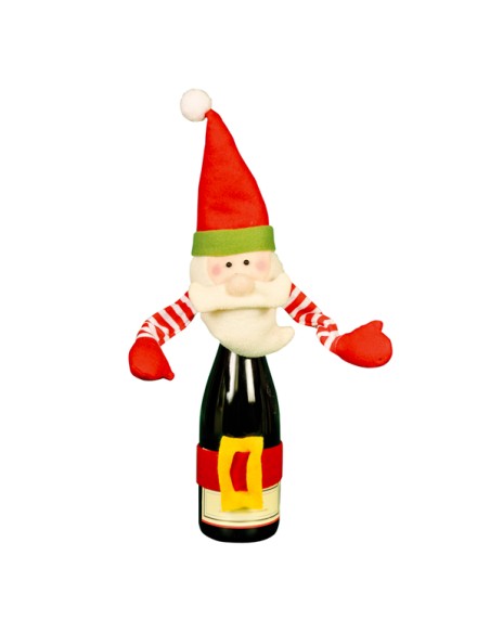 DECORAZIONE PER BOTTIGLIA BABBO NATALE - L'Officina delle feste