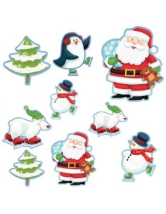 DECORI NATALIZI CARTONCINO 12PZ CHRISTMAS NATALE - L'Officina 2
