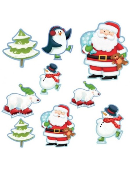 DECORI NATALIZI CARTONCINO 12PZ CHRISTMAS NATALE - L'Officina