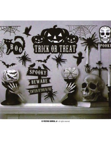 DECORO HALLOWEEN ADESIVI SU SPECCHI O VETRI - L'Officina delle