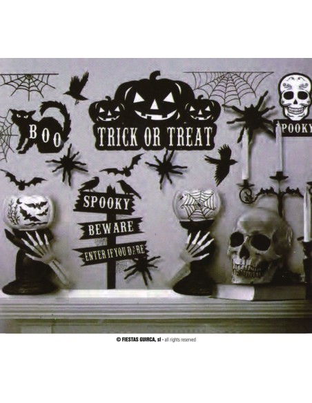 DECORO HALLOWEEN ADESIVI SU SPECCHI O VETRI - L'Officina delle