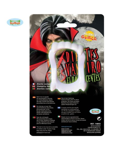 DIENTI VAMPIRO FLUORESCENTI - L'Officina delle feste