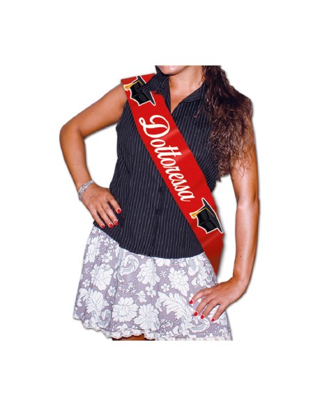 FASCIA LAUREA METALLIZATA DOTTORESSA CM168X10 - L'Officina